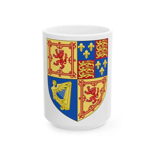 Royal Arms of the Kingdom of Scotland (1603-1707) - White Coffee Mug 15oz - Go Mug Yourself