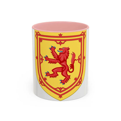 Royal Arms of the Kingdom of Scotland - Accent Coffee Mug 11oz Pink - Go Mug Yourself