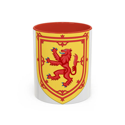 Royal Arms of the Kingdom of Scotland - Accent Coffee Mug 11oz Red - Go Mug Yourself