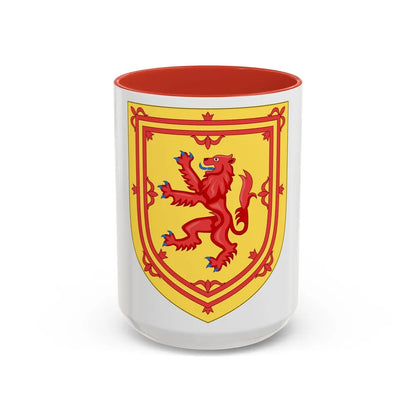 Royal Arms of the Kingdom of Scotland - Accent Coffee Mug 15oz Red - Go Mug Yourself