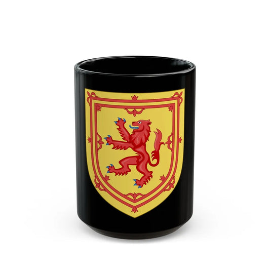 Royal Arms of the Kingdom of Scotland - Black Coffee Mug-15oz-Go Mug Yourself