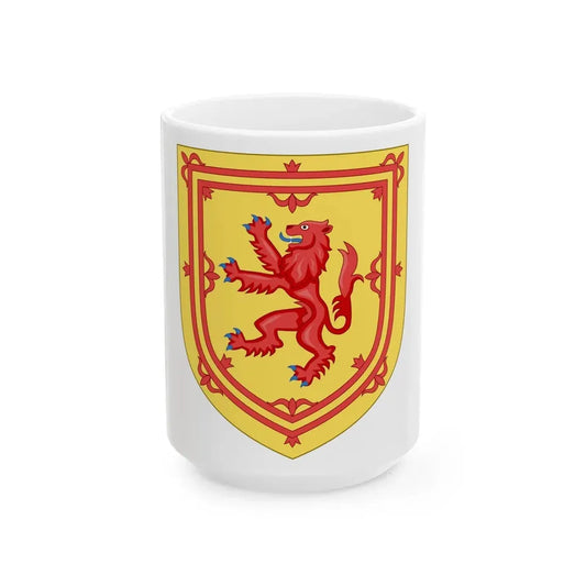 Royal Arms of the Kingdom of Scotland - White Coffee Mug 15oz - Go Mug Yourself