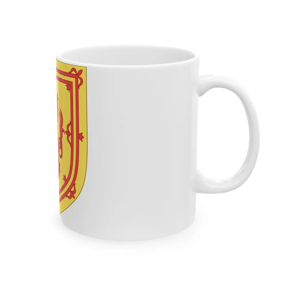 Royal Arms of the Kingdom of Scotland - White Coffee Mug-Go Mug Yourself