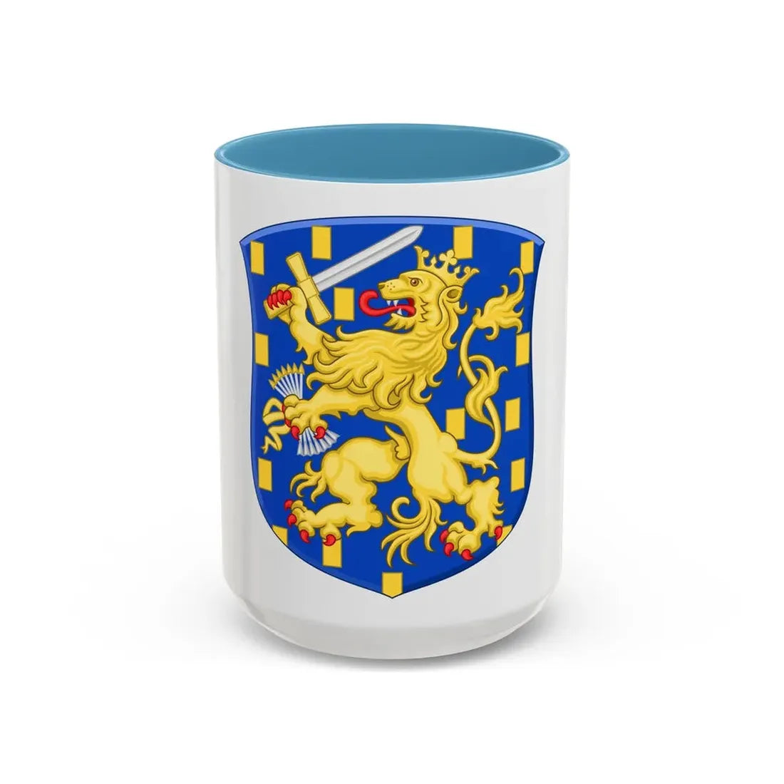 Royal Arms of the Netherlands - Accent Coffee Mug 15oz Light Blue - Go Mug Yourself