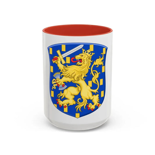 Royal Arms of the Netherlands - Accent Coffee Mug 15oz Red - Go Mug Yourself