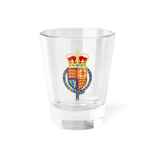 Royal arms of the United Kingdom crown  garter (United Kingdom) (Coat of Arms) Shot Glass 1.5oz 1.5oz - Go Mug Yourself