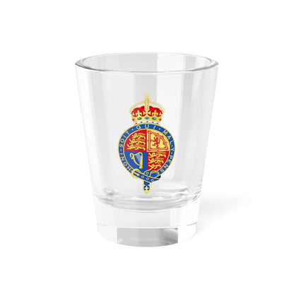 Royal Arms of the United Kingdom Privy Council Tudor Crown and Gaelic Harp (United Kingdom) (Coat of Arms) Shot Glass 1.5oz 1.5oz - Go Mug Yourself