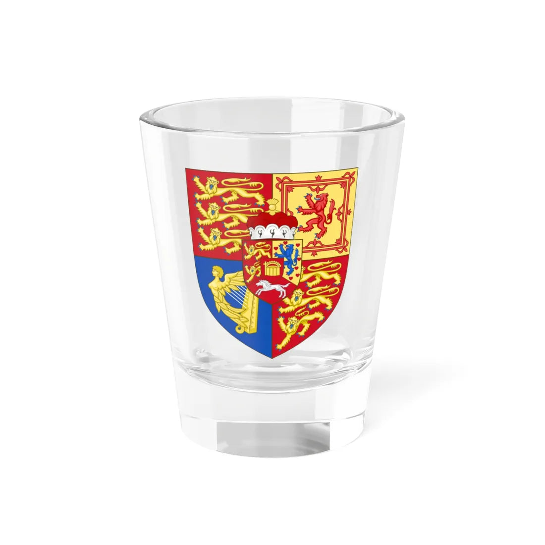 Royal Arms of United Kingdom 1801-1816 (United Kingdom) (Coat of Arms) Shot Glass 1.5oz 1.5oz - Go Mug Yourself