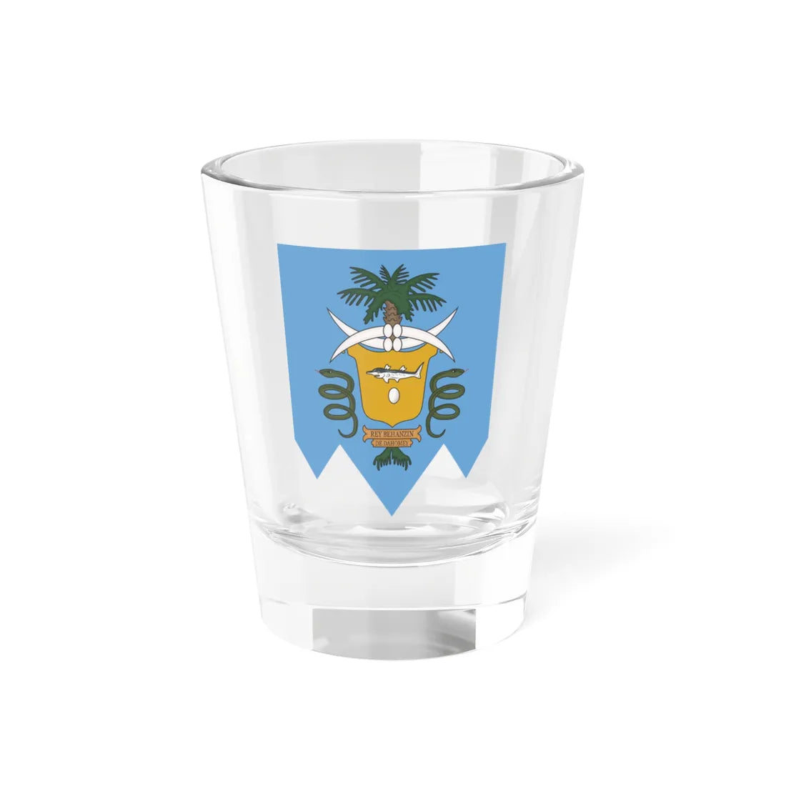 Royal banner of Béhanzin of Dahomey (Benin) Shot Glass 1.5oz 1.5oz - Go Mug Yourself