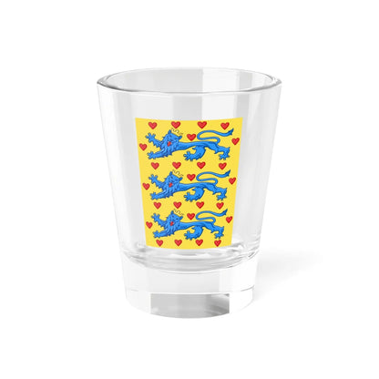 Royal Banner of Denmark 14th Century (Denmark) Shot Glass 1.5oz 1.5oz - Go Mug Yourself