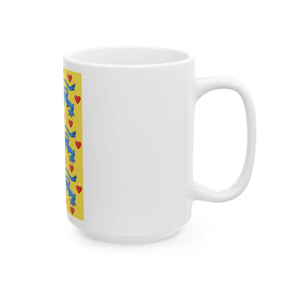 Royal Banner of Denmark 14th Century (Denmark) White Coffee Mug - Go Mug Yourself