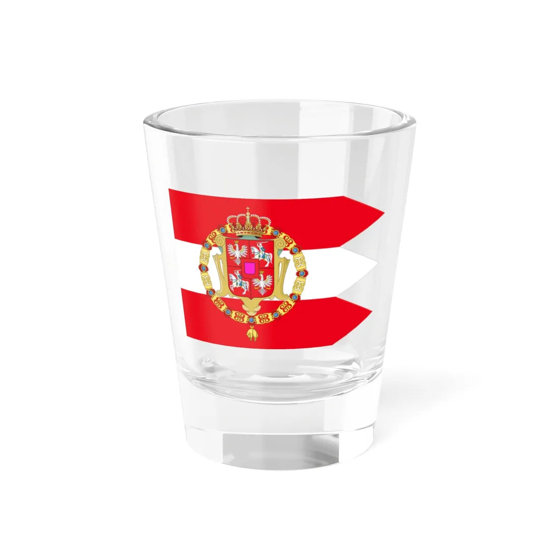 Royal Banner of Jan III Sobieski (Lithuania) Shot Glass 1.5oz 1.5oz - Go Mug Yourself