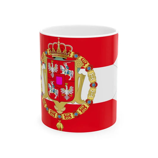 Royal Banner of Jan III Sobieski (Lithuania) White Coffee Mug 11oz - Go Mug Yourself