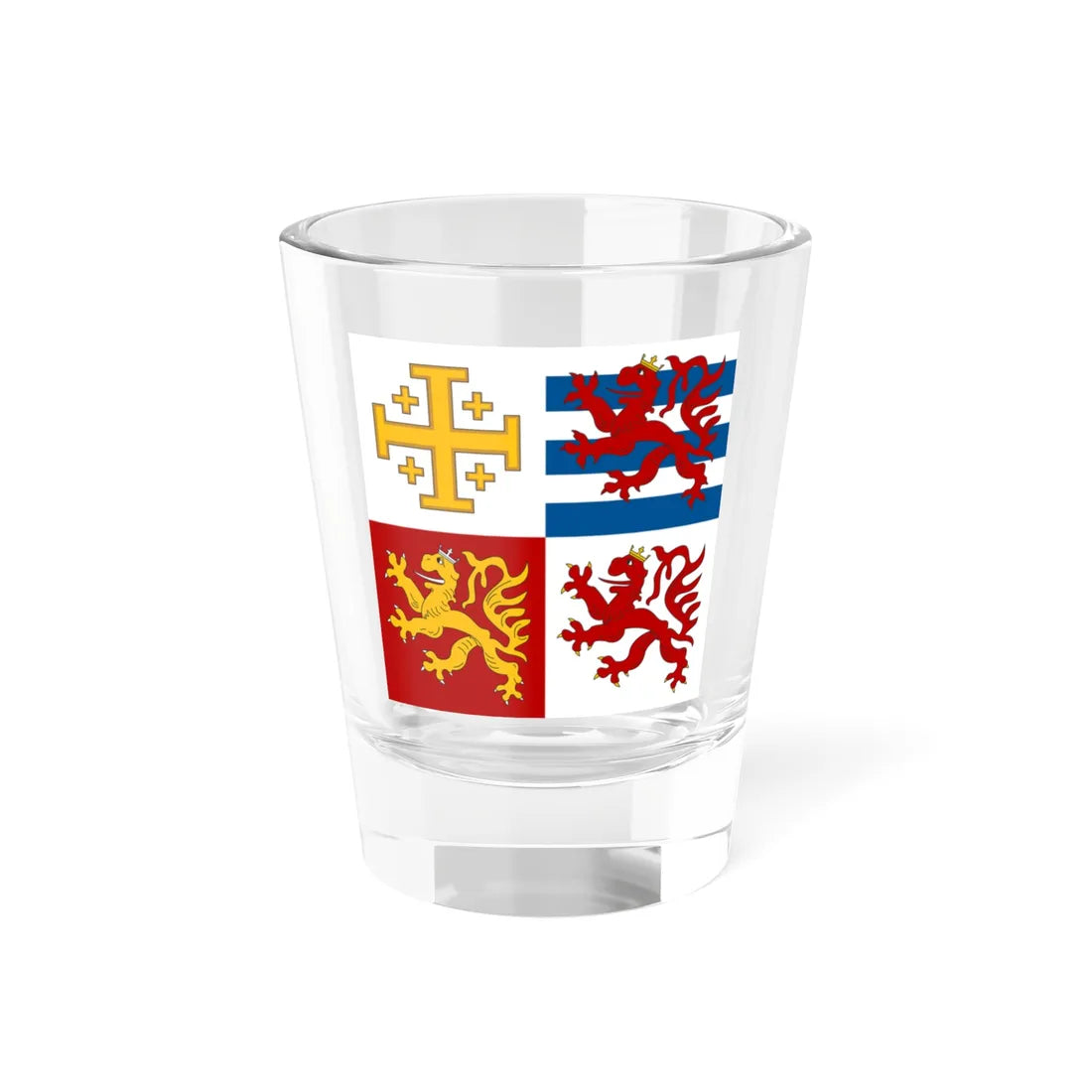 Royal banner of Janus of Cyprus (Cyprus) Shot Glass 1.5oz 1.5oz - Go Mug Yourself