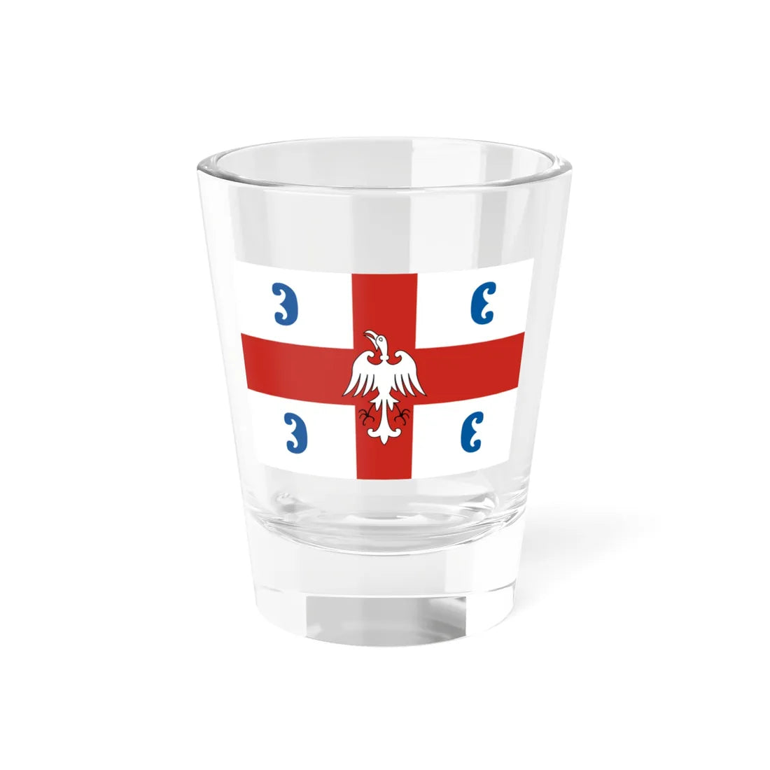 Royal banner of Mrnjavčević family (North Macedonia) Shot Glass 1.5oz 1.5oz - Go Mug Yourself
