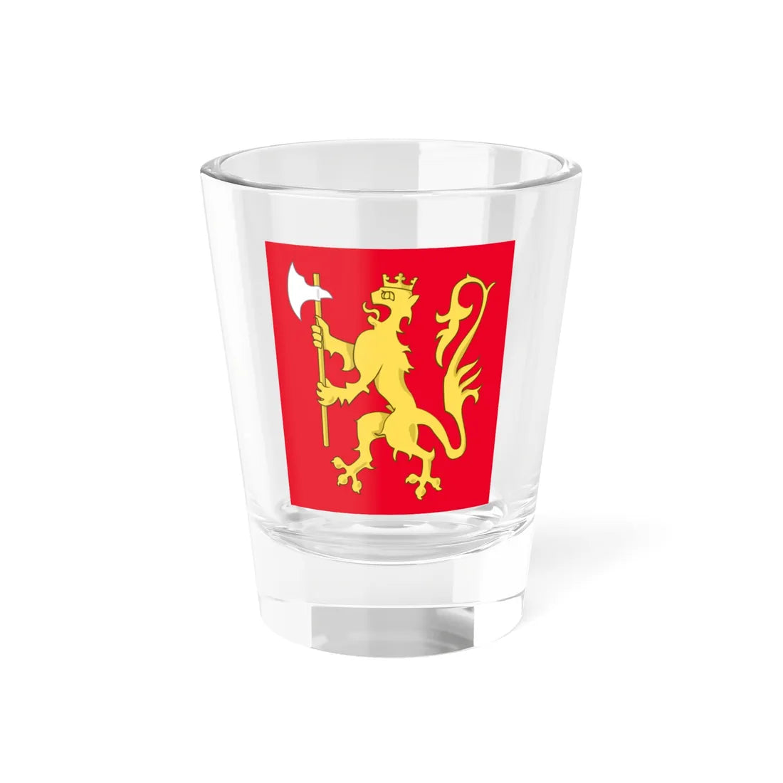 Royal Banner of Norway 14th Century (Norway) Shot Glass 1.5oz 1.5oz - Go Mug Yourself