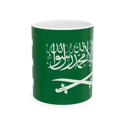 Royal Banner of Saudi Arabia 1938-1953 (Saudi Arabia) White Coffee Mug 11oz - Go Mug Yourself