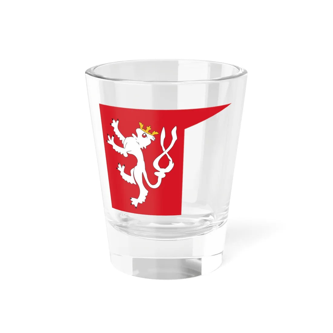 Royal banner of the Kingdom of Bohemia colorful (Czech Republic) Shot Glass 1.5oz 1.5oz - Go Mug Yourself