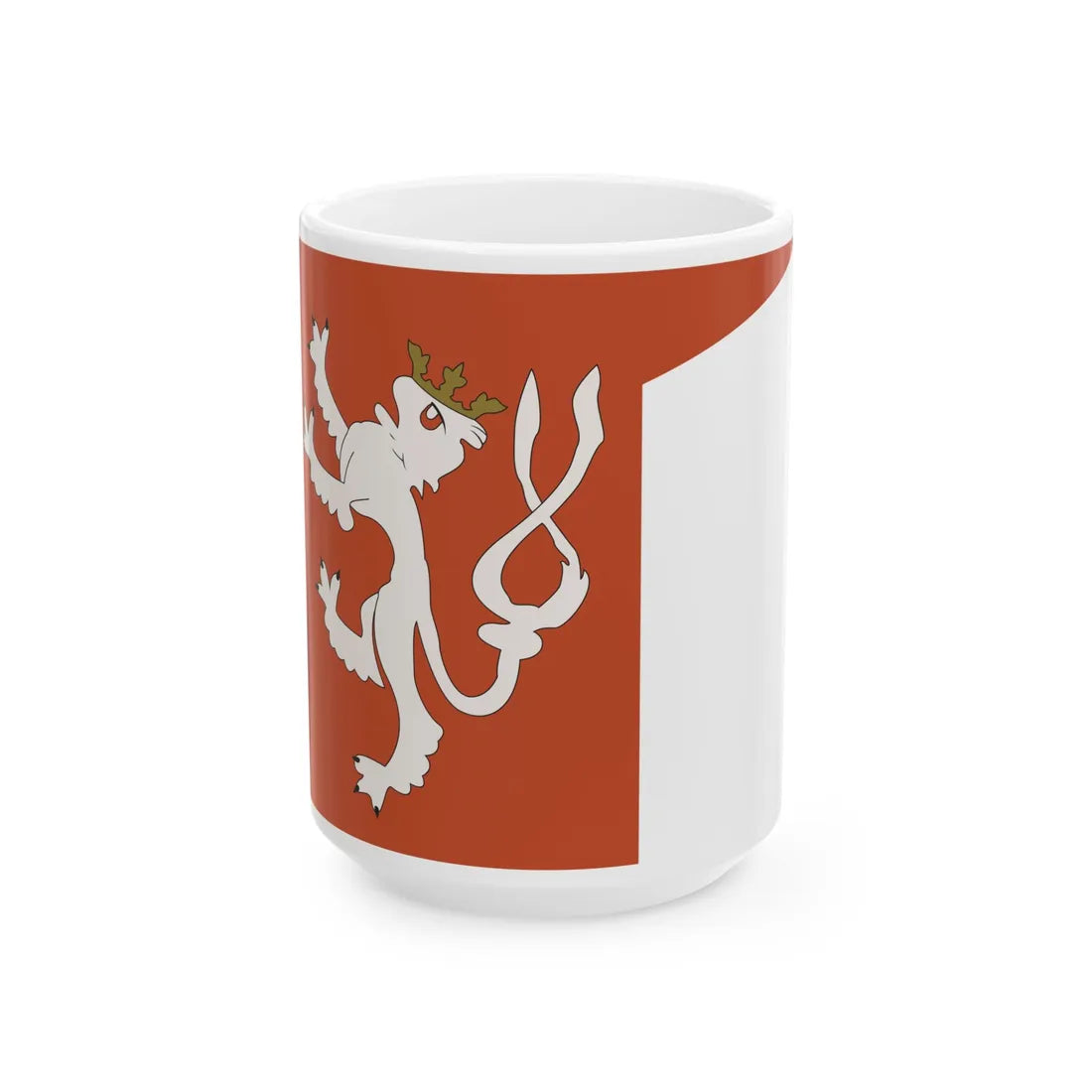 Royal banner of the Kingdom of Bohemia (Czech Republic) White Coffee Mug 15oz - Go Mug Yourself