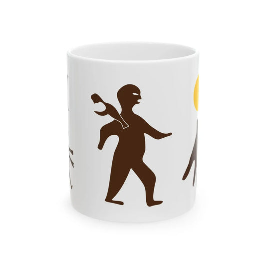 Royal Banner of the Kingdom of Kakongo c. 1883 (Angola) White Coffee Mug 11oz - Go Mug Yourself