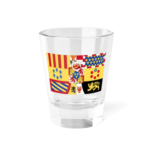 Royal Banner of the Spanish Catholic Monarchy c. 1952 (Spain) Shot Glass 1.5oz 1.5oz - Go Mug Yourself