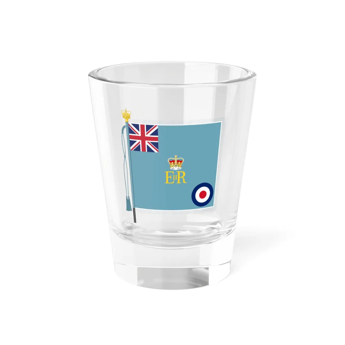 Royal Banner RAF Queen Elizabeth IIs (United Kingdom) Shot Glass 1.5oz 1.5oz - Go Mug Yourself