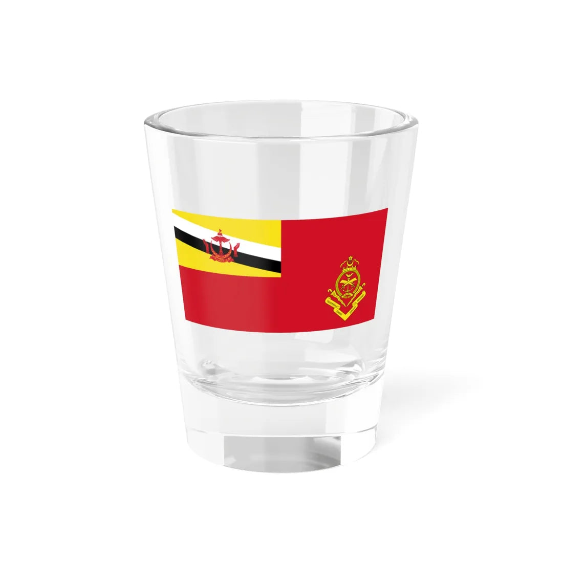Royal Brunei Land Force RBLF - Tentera Darat Diraja Brunei TDDB ensign (Brunei) Shot Glass 1.5oz 1.5oz - Go Mug Yourself