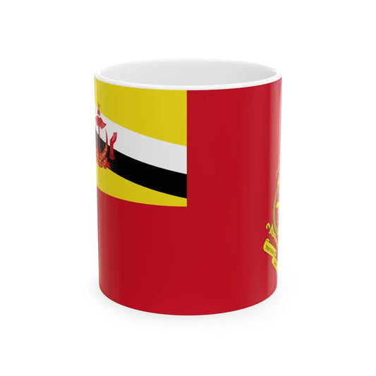 Royal Brunei Land Force RBLF - Tentera Darat Diraja Brunei TDDB ensign (Brunei) White Coffee Mug 11oz - Go Mug Yourself