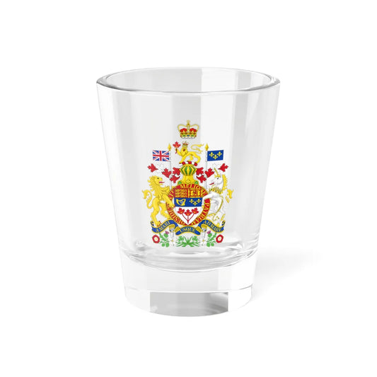 Royal Coat of arms of Canada (Canada) (Coat of Arms) Shot Glass 1.5oz 1.5oz - Go Mug Yourself