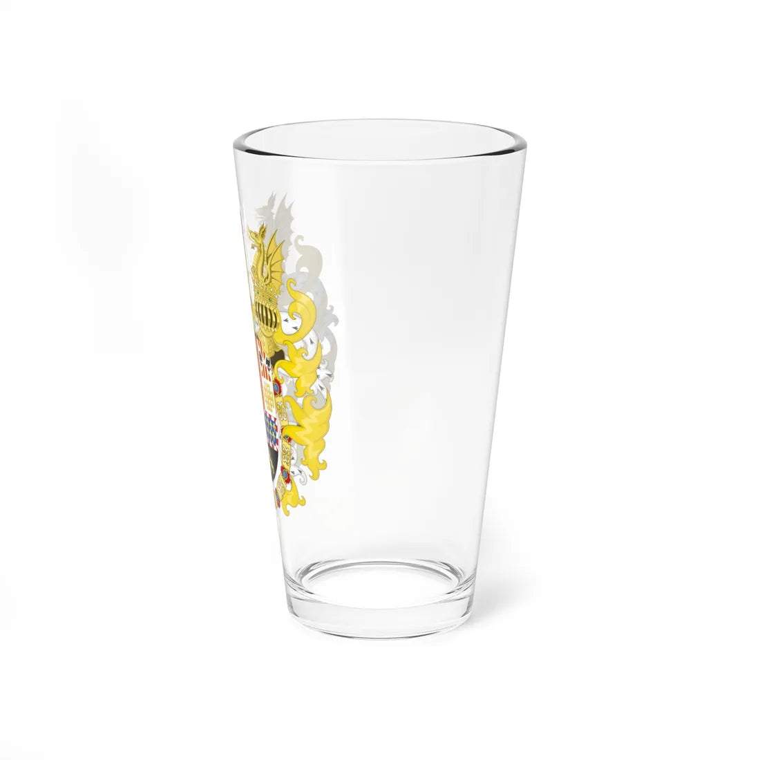 Royal Coat of Arms of Catholic Monarchs in Naples with Germanic Ornaments 1580-1650 (Spain) (Coat of Arms) Pint Glass 16oz - Go Mug Yourself