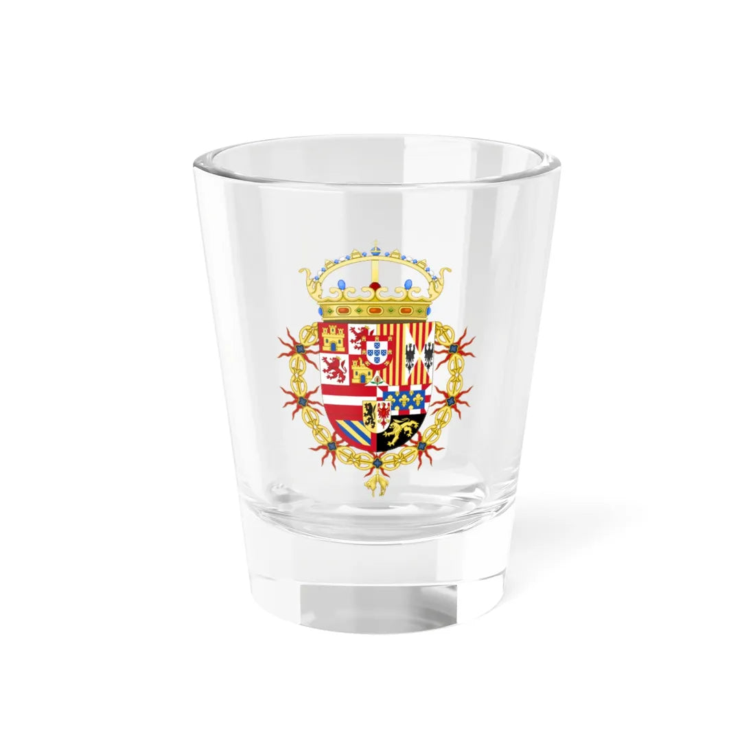 Royal Coat of Arms of Cordoba of Veracruz (Costa Rica) (Coat of Arms) Shot Glass 1.5oz 1.5oz - Go Mug Yourself