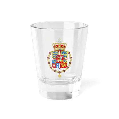 Royal Coat of Arms of Denmark 1818-1903 - Order of the Golden Fleece Variant (Denmark) (Coat of Arms) Shot Glass 1.5oz 1.5oz - Go Mug Yourself