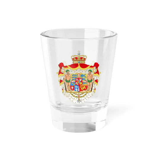 Royal coat of arms of Denmark 1819-1903 (Denmark) (Coat of Arms) Shot Glass 1.5oz 1.5oz - Go Mug Yourself