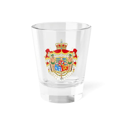Royal coat of arms of Denmark 1903-1948 (Denmark) (Coat of Arms) Shot Glass 1.5oz 1.5oz - Go Mug Yourself