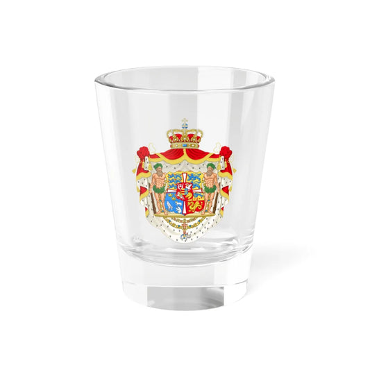 Royal coat of arms of Denmark 1903-1948 (Denmark) (Coat of Arms) Shot Glass 1.5oz 1.5oz - Go Mug Yourself
