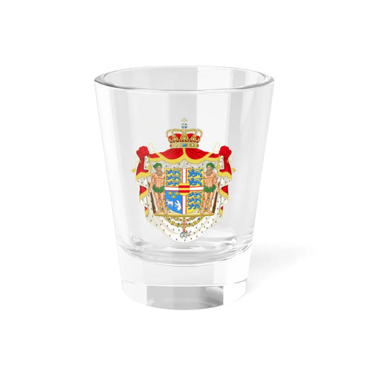 Royal coat of arms of Denmark 1972-2024 (Denmark) (Coat of Arms) Shot Glass 1.5oz 1.5oz - Go Mug Yourself