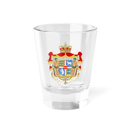 Royal coat of arms of Denmark 2024 (Denmark) (Coat of Arms) Shot Glass 1.5oz 1.5oz - Go Mug Yourself
