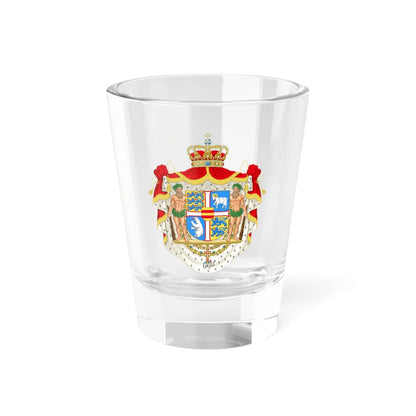 Royal coat of arms of Denmark 2024 (Denmark) (Coat of Arms) Shot Glass 1.5oz - Go Mug Yourself