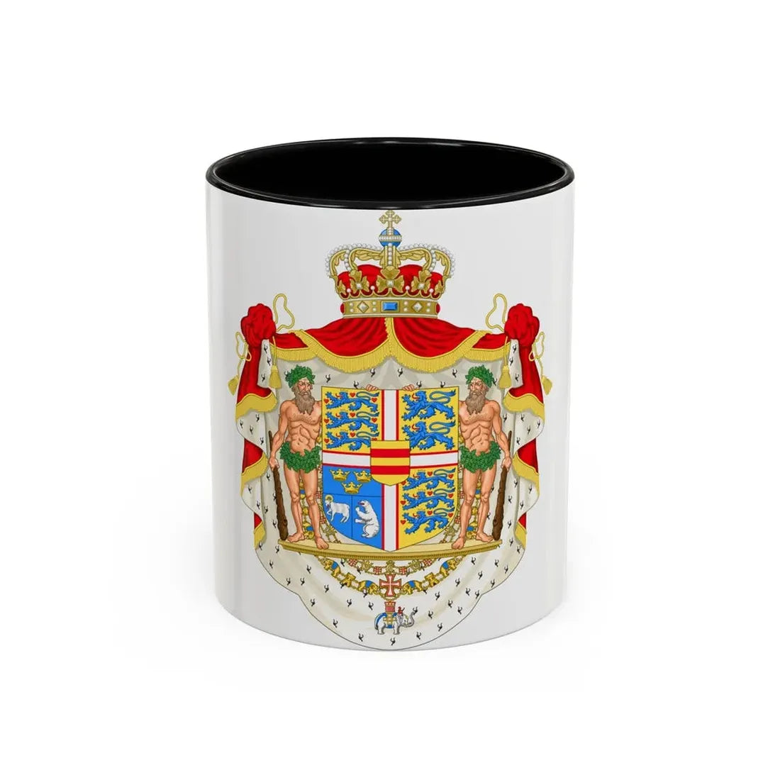 Royal coat of arms of Denmark - Accent Coffee Mug 11oz Black - Go Mug Yourself