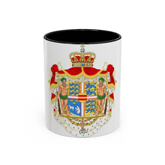 Royal coat of arms of Denmark - Accent Coffee Mug 11oz Black - Go Mug Yourself