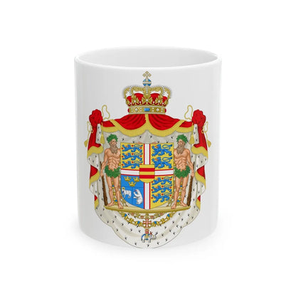 Royal coat of arms of Denmark - White Coffee Mug-11oz-Go Mug Yourself