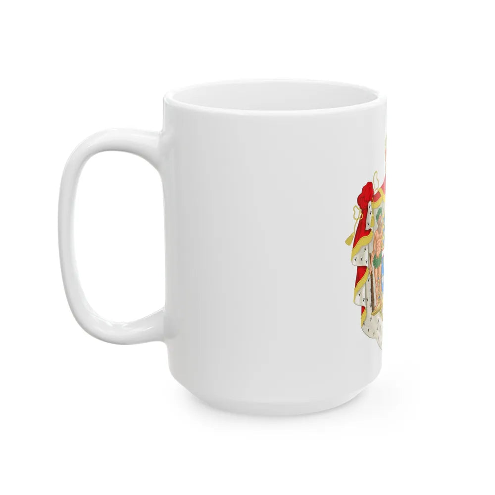 Royal coat of arms of Denmark - White Coffee Mug-Go Mug Yourself