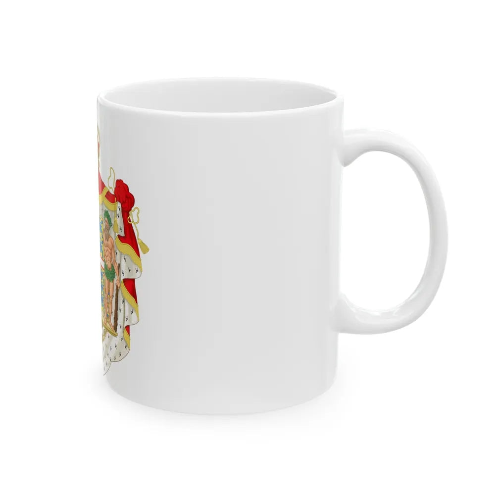 Royal coat of arms of Denmark - White Coffee Mug-Go Mug Yourself