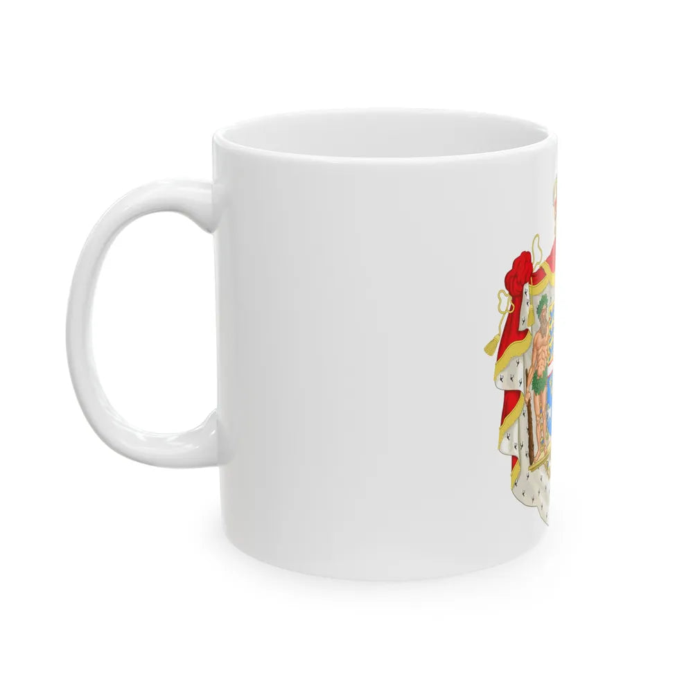 Royal coat of arms of Denmark - White Coffee Mug-Go Mug Yourself