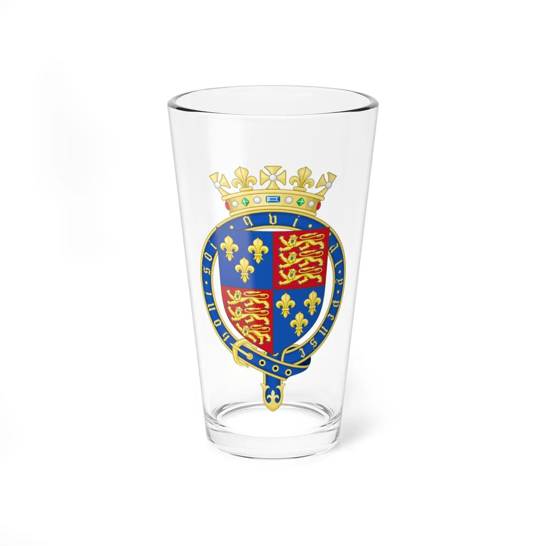 Royal Coat of Arms of England 1399-1603 (England) (Coat of Arms) Pint Glass 16oz 16oz - Go Mug Yourself