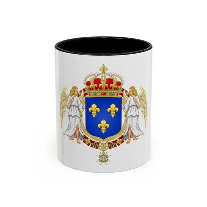 Royal Coat of Arms of France - Accent Coffee Mug 11oz Black - Go Mug Yourself