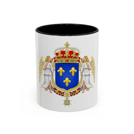 Royal Coat of Arms of France - Accent Coffee Mug 11oz Black - Go Mug Yourself
