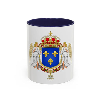 Royal Coat of Arms of France - Accent Coffee Mug 11oz Navy - Go Mug Yourself