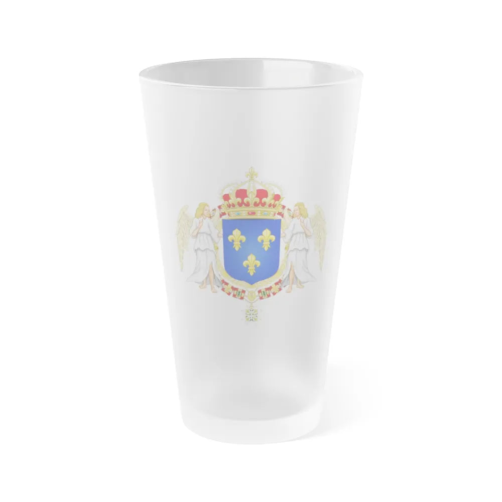 Royal Coat of Arms of France - Frosted Pint Glass 16oz-Go Mug Yourself