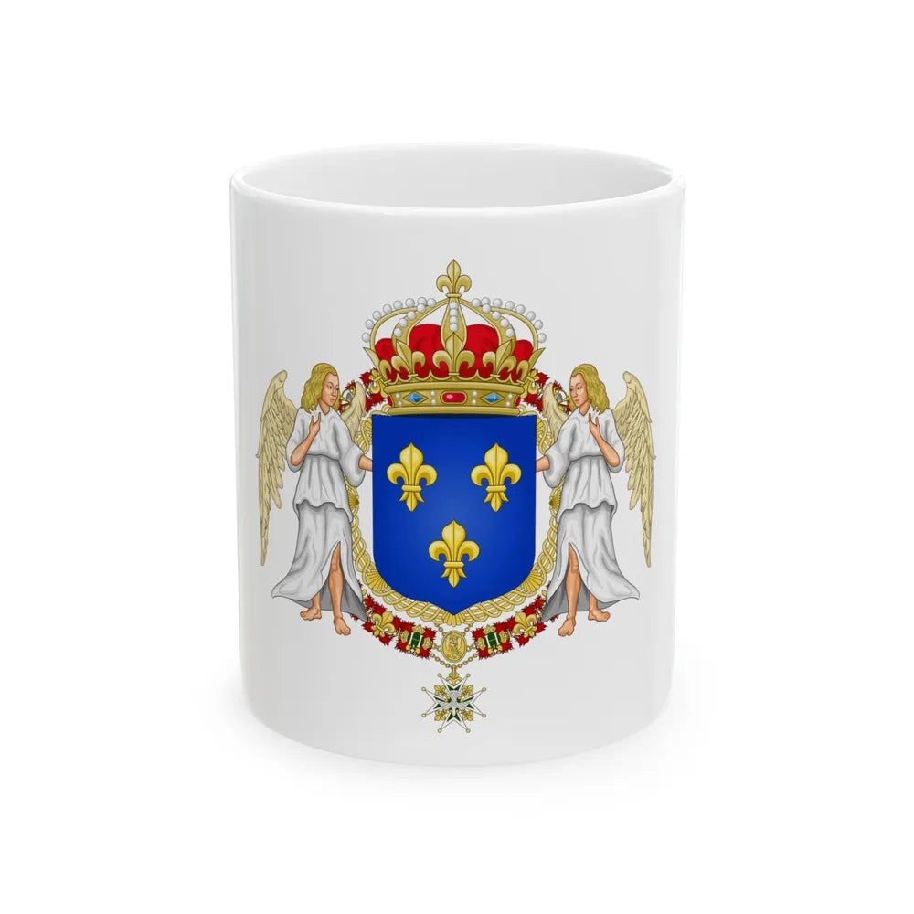 Royal Coat of Arms of France - White Coffee Mug-11oz-Go Mug Yourself